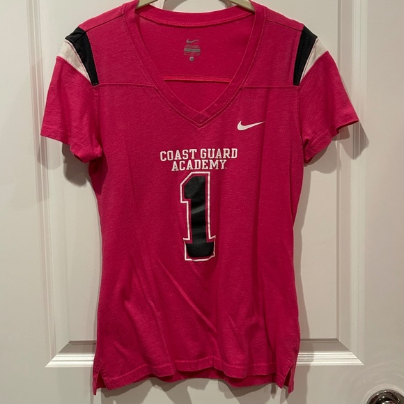 Nike Tops - Nike Women’s Pink V-Neck T-Shirt Coast Guard Academy Size Small